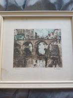 Schilderij/ ets van Brugge, Antiek en Kunst, Kunst | Tekeningen en Foto's, Ophalen of Verzenden