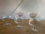 5 prachtige vintage iriserende glazen, Antiek en Kunst, Antiek | Glas en Kristal, Ophalen of Verzenden
