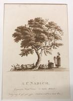 gravure uithangbord vroedvrouw, 1795, Antiek en Kunst, Ophalen of Verzenden