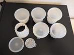 Tupperware puddingvormpjes met sterdeksels (set 6 stuks)., Ophalen of Verzenden, Zo goed als nieuw, Overige typen