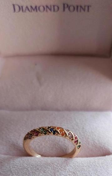 Prachtige multicolour ring maat 17mm en 18mm beschikbaar voor biedingen
