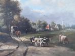 J.J. v.d. S. Bakhuijsen(1835-1925) ges.-Landschap met herder, Antiek en Kunst, Kunst | Schilderijen | Klassiek, Ophalen of Verzenden