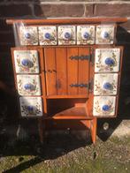 Vintage Kruidenkastje met Keramische Lades, Huis en Inrichting, Ophalen, Minder dan 50 cm, Gebruikt, Minder dan 100 cm