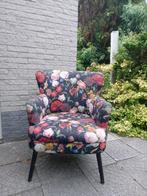 Klassieke gebloemde fauteuil, Huis en Inrichting, Ophalen, Hout, Klassiek Romantisch, 75 tot 100 cm