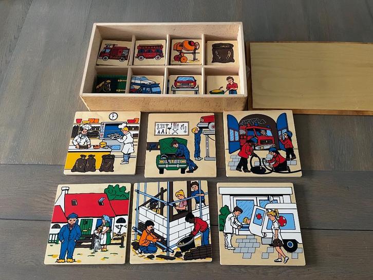 houten SCHOOLSPEELGOED EDUCO over BEROEPEN - WD014, Kinderen en Baby's, Speelgoed | Educatief en Creatief, Gebruikt, Puzzelen