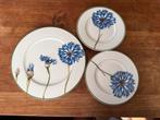 Villeroy flora 1 onderbord 31cm en 2 ontbijtborden 21/22cm, Ophalen of Verzenden