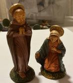 Vintage Marolin Jozef en Maria (2) Papier Machė Kerstgroep., Diversen, Kerst, Verzenden, Gebruikt