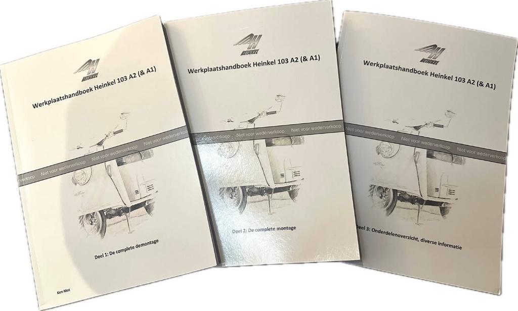 Werkplaatshandboeken voor de Heinkel 103 A1&A2, Motoren, Verzenden, Overige merken