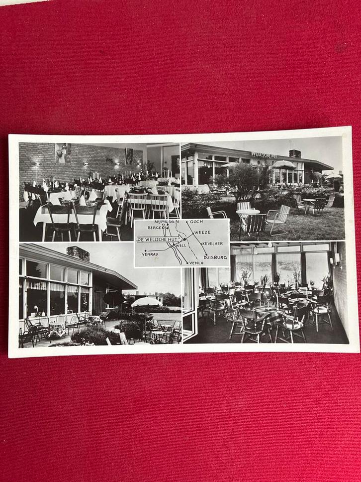 Oude ansichtkaart De Wellsche Hut, Wellerlooi, Verzamelen, Ansichtkaarten | Nederland, Gelopen, Limburg, 1960 tot 1980, Ophalen of Verzenden