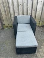 Tuinstoel met voetenbankje, Ophalen, Gebruikt