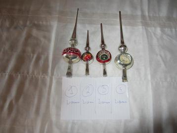 Oude - Vintage - Retro - 4 stuks Piek voor Kerstboom beschikbaar voor biedingen
