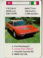Kw462 autokaartje 6B-- ferrari dino 308 gt, Verzenden, Zo goed als nieuw, Auto's