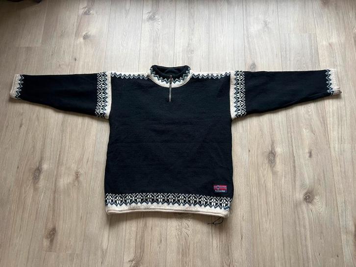 Nordstrikk Noorse wollen trui Windstopper mt L, Kleding | Heren, Truien en Vesten, Zo goed als nieuw, Maat 52/54 (L), Zwart, Ophalen of Verzenden