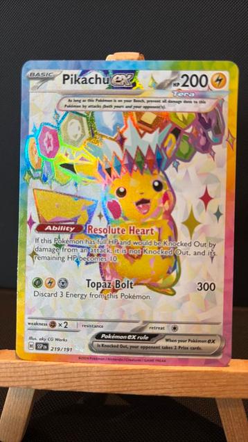 Pikachu EX 219/191 Surging Sparks Pokemon mint beschikbaar voor biedingen