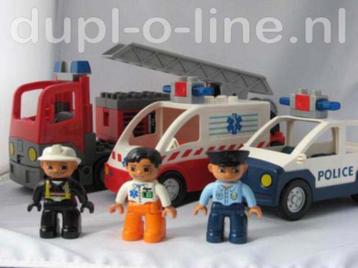 Duplo brandweer politie ambulance setjes onderdelen poppen beschikbaar voor biedingen