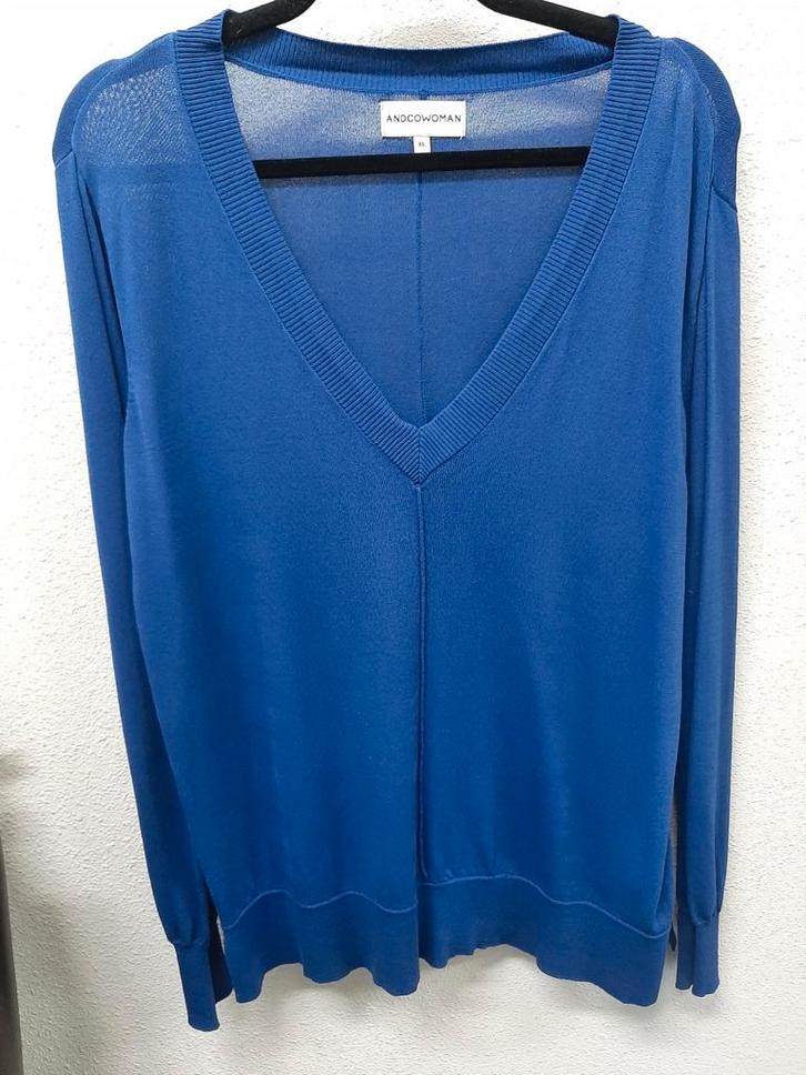 &Co Woman Size XL Bars Pullover blauw, Kleding | Dames, Blouses en Tunieken, Nieuw, Maat 46/48 (XL) of groter, Blauw, Ophalen of Verzenden