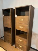 Twee eikenhouten kasten met laden - zandkleur, Huis en Inrichting, Ophalen, Nieuw, 50 tot 100 cm, Met lade(s)