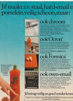 Retro reclame 1980 Jif schuurmiddel ook voor formica keuken, Verzamelen, Verzenden, Overige typen