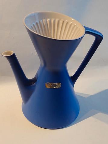 Driehoek Pottery Huizen koffiekan Diabolo kobaltblauw