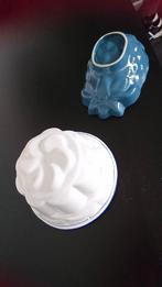 2X Mooie Aardewerk Vormen.Blauw/Wit, Ophalen of Verzenden, Zo goed als nieuw, Aardewerk, Overige stijlen