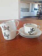 Porcelain d'auteuil 3 x kop en schotel, Ophalen, Gebruikt, Overige stijlen, Kop(pen) en/of Schotel(s)
