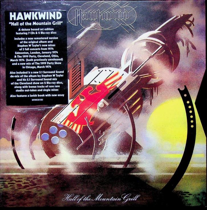 Hawkwind - Hall of the Mountain Grill 7CD/2Bluray Box set, Cd's en Dvd's, Cd's | Rock, Zo goed als nieuw, Poprock, Ophalen of Verzenden