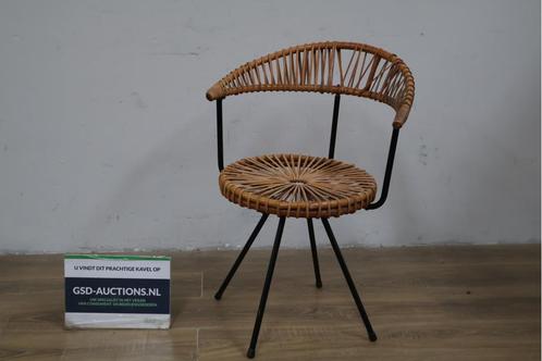 Vintage Rotan Stoeltje van Dirk van Sliedregt, Huis en Inrichting, Stoelen, Ophalen of Verzenden