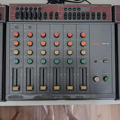 Vintage Tascam mixer set PE-20 , EX-20 en MM-20, Muziek en Instrumenten, Mengpanelen, Gebruikt, 5 tot 10 kanalen, Microfooningang