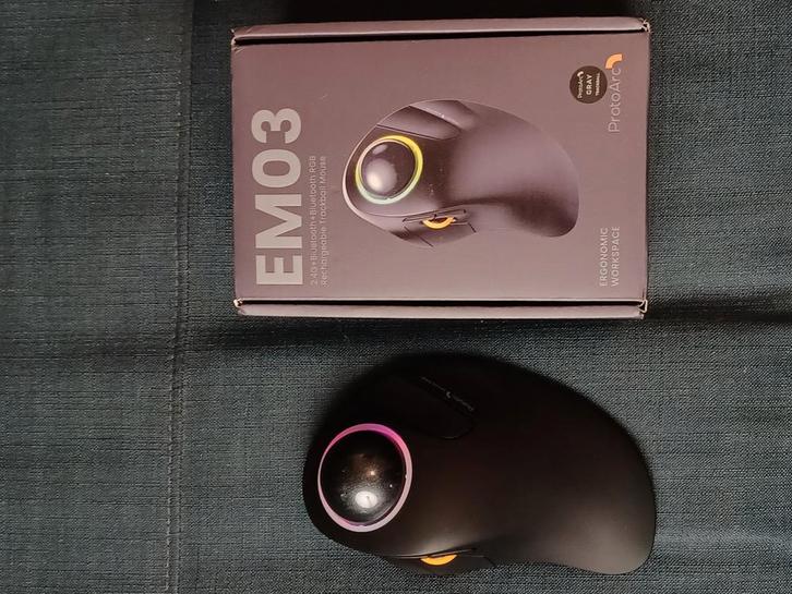 Protoarc EM03 trackball mouse muis ergonomisch nieuwstaat, Computers en Software, Muizen, Ergonomisch, Ophalen