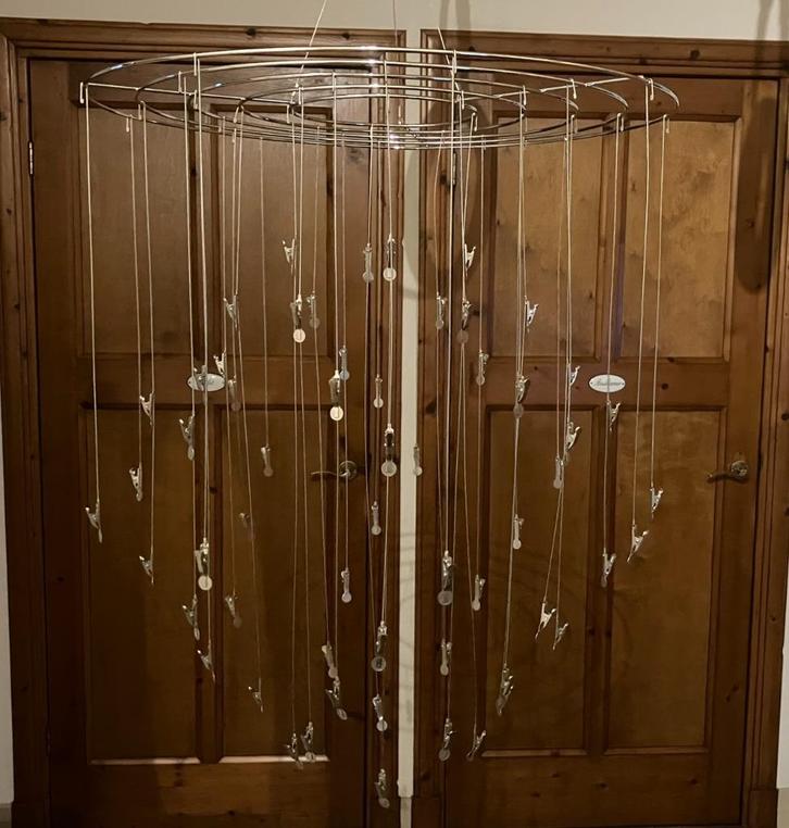 Mobiel (metaal) voor 50 kaarten of foto's, Huis en Inrichting, Woonaccessoires | Overige, Zo goed als nieuw, Ophalen of Verzenden