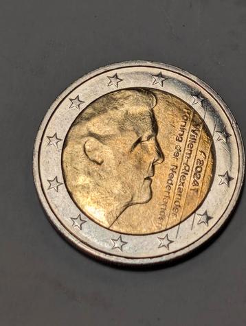 Zeldzame 2 Euro Munt Nederland 2024 met Stempelbreuk beschikbaar voor biedingen