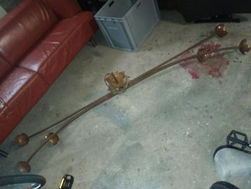 Art Deco handgemaakt Italiaans rood koperen lamp 2.20 meter beschikbaar voor biedingen