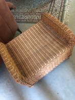 Rotan voetenbank vintage, Ophalen, Gebruikt, Rechthoekig, Riet