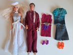 Barbie en Ken, bruid en bruidegom met extra kleding setje, Ophalen of Verzenden, Gebruikt, Barbie