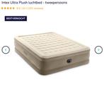 Intex 46mm dik luchtbed beige, Caravans en Kamperen, Ophalen of Verzenden, Zo goed als nieuw, 2-persoons