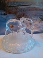 Glazen Olifant met Baby - Cristal d'Arques, Verzamelen, Swarovski, Ophalen of Verzenden, Zo goed als nieuw, Figuurtje