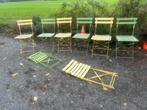 Vintage Tuinstoelen Klapstoelen, Ophalen, Gebruikt, Metaal, Stapelbaar