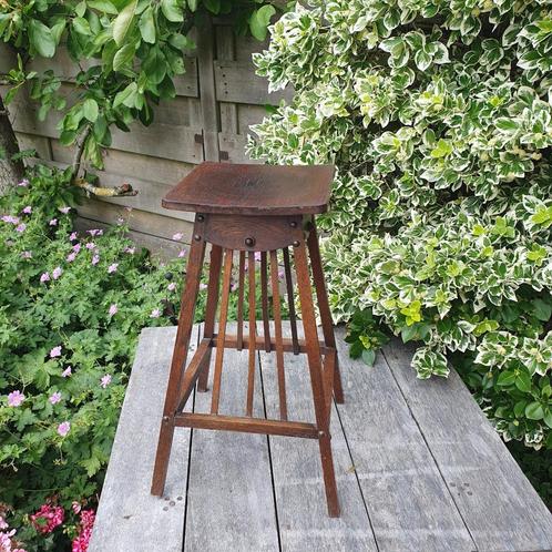 Antiek - Plantentafel - Bijzettafel - Art Deco, Huis en Inrichting, Tafels | Bijzettafels, Gebruikt, Rechthoekig, 45 tot 60 cm