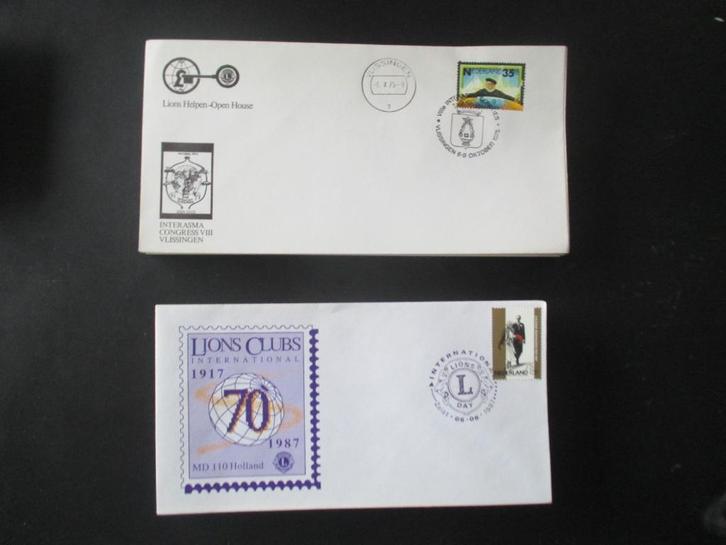 Lions Club enveloppen, Postzegels en Munten, Postzegels | Nederland, Gestempeld, Na 1940, Ophalen of Verzenden