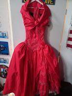 Trouwjurk maat 36 met bolero en hoepeljurk eronder., Ophalen, Zo goed als nieuw, Wit, Trouwjurk