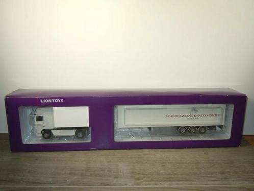 Daf 95 XF Scandinavian Tobacco Group - Lion Toys 1:50, Hobby en Vrije tijd, Modelauto's | 1:50, Zo goed als nieuw, Bus of Vrachtwagen