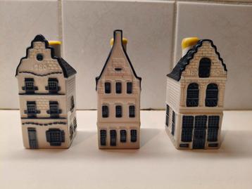 Delfts Blauwe Huisjes KLM - Set van 3 beschikbaar voor biedingen