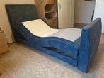 1 persoons boxspring met verstelbaar hoofd en voeteneind, Huis en Inrichting, Slaapkamer | Boxsprings, Eenpersoons, Blauw, Ophalen of Verzenden