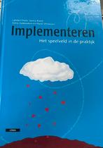 Implementeren Het speelveld in de praktijk, Boeken, Ophalen, Lambert Pater, Saskia Roest, Syvia Dubbeldam Mario Verweijen, Nieuw