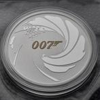 2021 James Bond 007 Gilded - 1 oz silver, Postzegels en Munten, Munten | Oceanië, Zilver, Verzenden