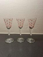 Vintage Ikea Svalka Shotglaasjes - Rode Stip Set, Glas of Glazen, Ophalen of Verzenden, Overige stijlen, Glas