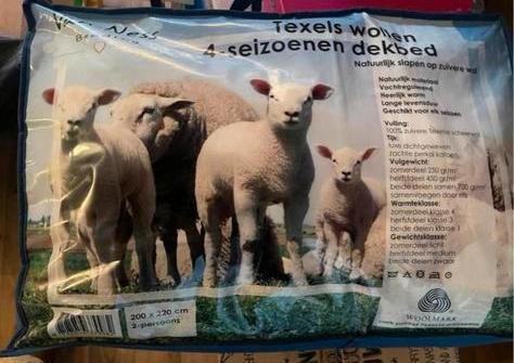 Texels wollen 4-seizoenen dekbed 200x220, Huis en Inrichting, Slaapkamer | Beddengoed, Nieuw, Deken of Dekbed, Tweepersoons, Ophalen of Verzenden