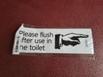 Doorspoel sticker voor op het toilet, Ophalen of Verzenden, Nieuw