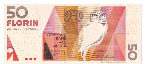 Aruba 50 Florin 2012 (UNC)- Uil, Postzegels en Munten, Bankbiljetten | Nederland, Los biljet, 50 gulden, Verzenden