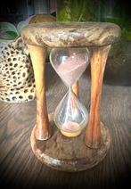 Zandloper Vintage curiosa brocante zand loper hout glas, Verzenden